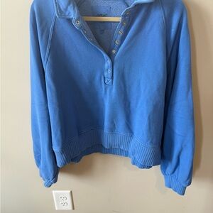 Aerie Light Blue Fleece Pullover